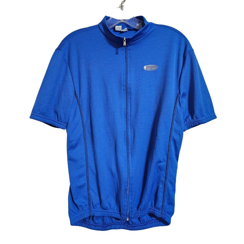 Biemme‎ Short Sleeve Blue Cycling Jersey Cool Max Made In Italy Men's L